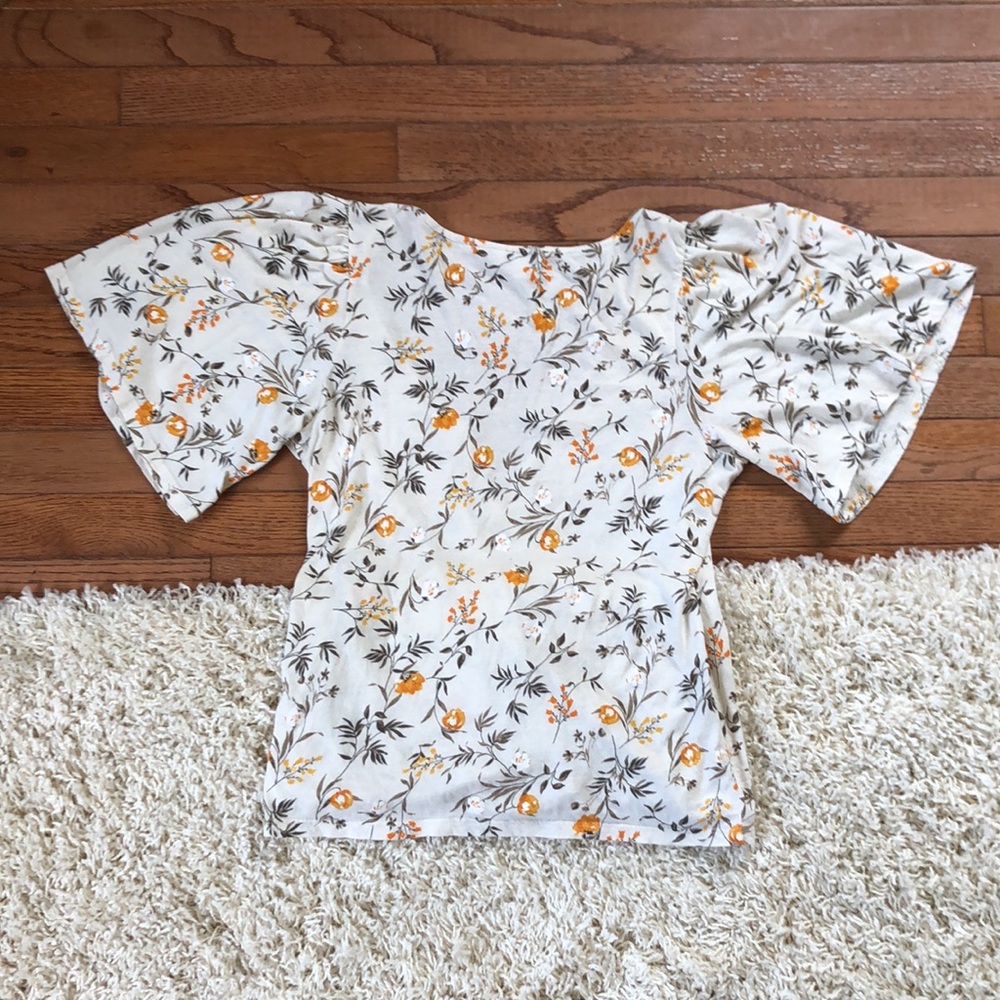 Lucky Brand Floral Wrap Top - Picture 5 of 5